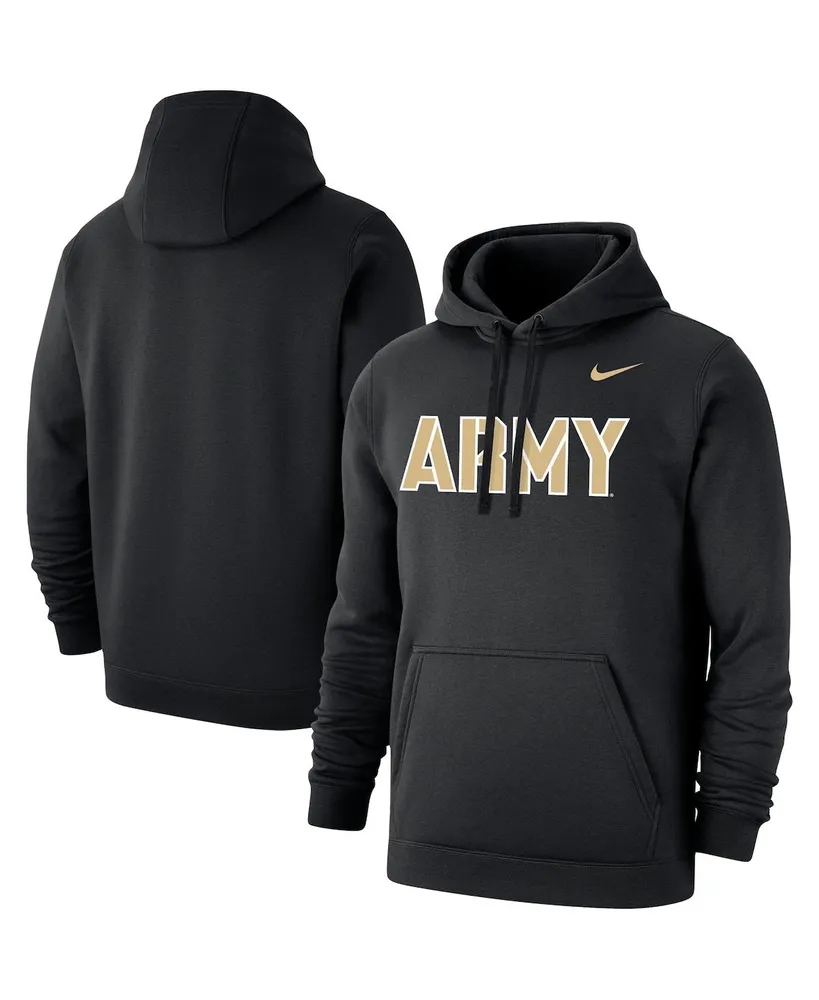 Men's Nike Black Army Black Knights Wordmark Logo Club Pullover Hoodie