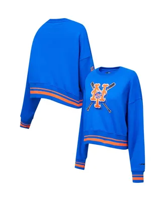 Women's Pro Standard Royal New York Mets Mash Up Pullover Sweatshirt