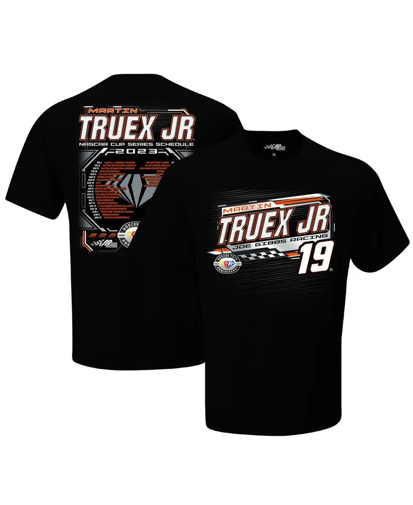 Men's Joe Gibbs Racing Team Collection Black Martin Truex Jr 2023 Nascar Cup Series Schedule T-shirt