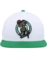 Men's Mitchell & Ness White, Green Boston Celtics Side Core 2.0 Snapback Hat