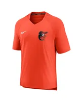 Men's Nike Orange Baltimore Orioles Authentic Collection Pregame Performance V-Neck T-shirt