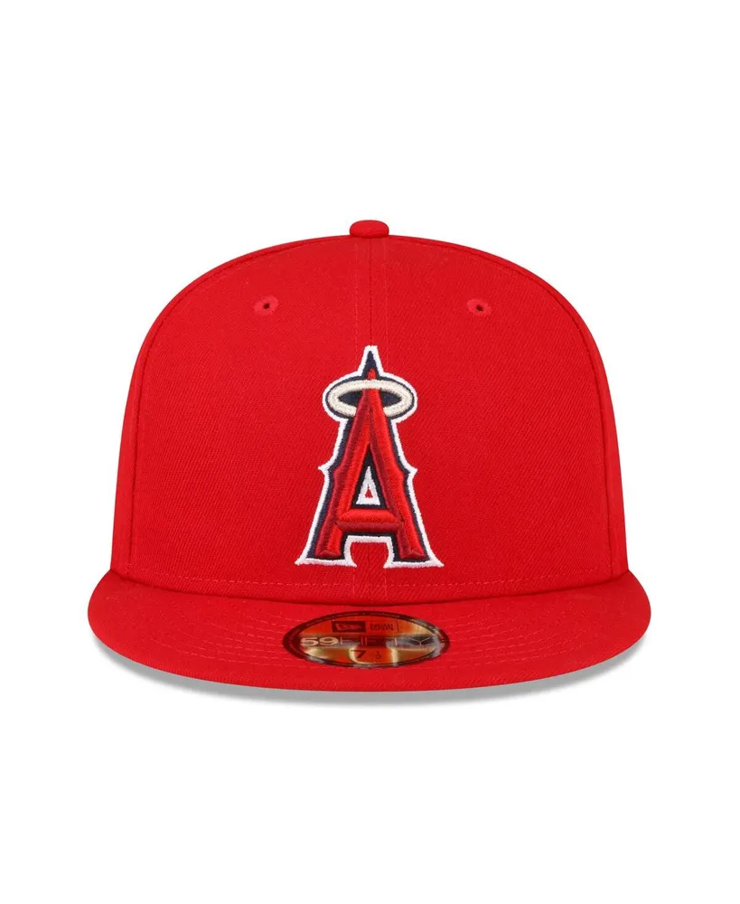 Men's New Era Red Los Angeles Angels Authentic Collection Replica 59FIFTY Fitted Hat