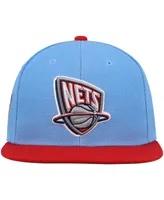 Men's Mitchell & Ness Light Blue, Red New Jersey Nets Hardwood Classics Snapback Hat