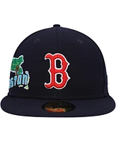 Men's New Era Navy Boston Red Sox Stateview 59FIFTY Fitted Hat