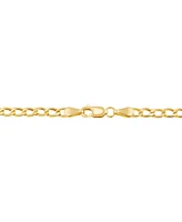 Children's Polished Curb Chain in 14k Yellow Gold, 13"