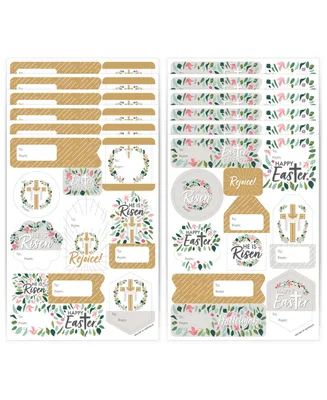 Religious Easter Assorted Gift Tag To & From Stickers 12 Sheets 120 Stickers