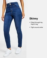 Celebrity Pink Juniors' Curvy Distressed Skinny Ankle Jeans