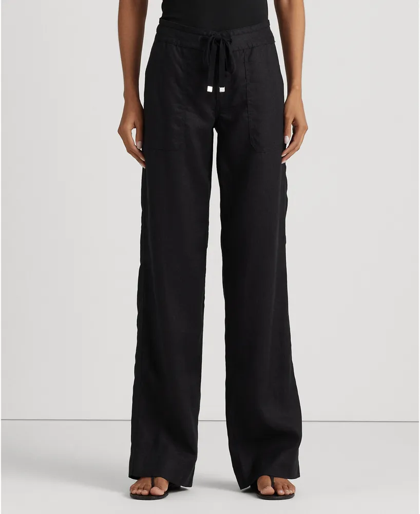 Lauren Ralph Petite Linen Wide-Leg Pants