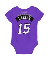 Infant Boys and Girls Mitchell & Ness Vince Carter Purple Toronto Raptors Hardwood Classics Name and Number Bodysuit