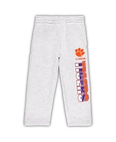Toddler Boys and Girls Heather Gray, Orange Clemson Tigers Playmaker Pullover Hoodie and Pants Set