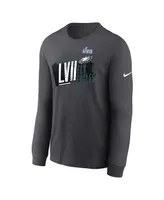 Men's Nike Anthracite Philadelphia Eagles Super Bowl Lvii Local Phrase Long Sleeve T-shirt