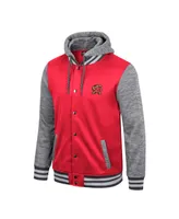 Men's Colosseum Red Maryland Terrapins Robinson Hoodie Full-Snap Jacket