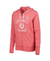 Women's Touch Red St. Louis Cardinals Training Camp Tri-Blend Full-Zip Hoodie