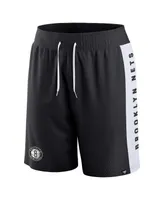 Men's Fanatics Black Brooklyn Nets Referee Iconic Mesh Shorts