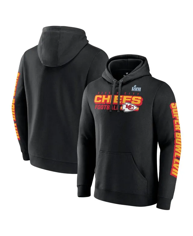 Men's Majestic Threads Red Kansas City Chiefs Super Bowl LVII Champions Always Champs Tri-Blend Pullover Hoodie