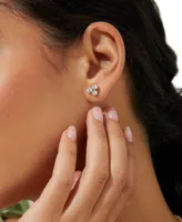 Eliot Danori Triple Stone Cubic Zirconia Stud Earrings, Created for Macy's