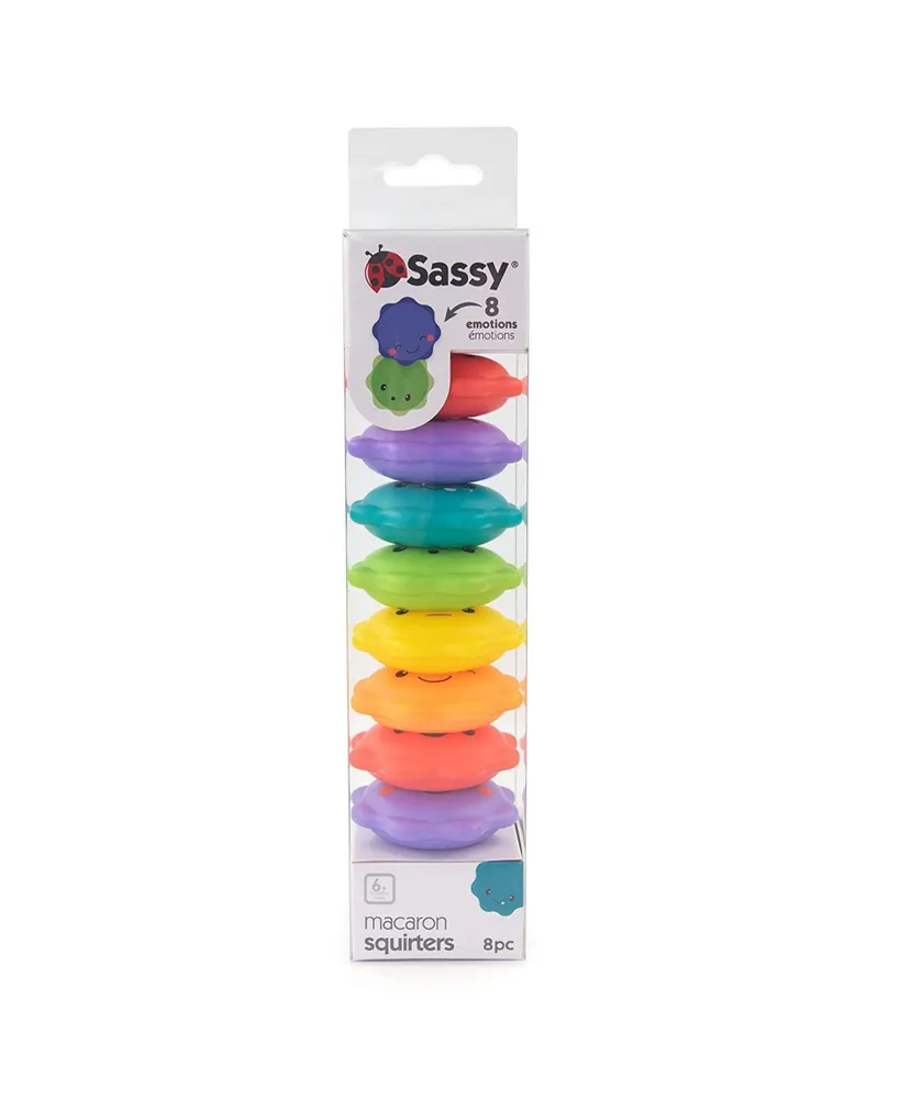 Sassy Macaron Bath Squirter Toys, 8 Piece, 6 Month plus - Assorted Pre