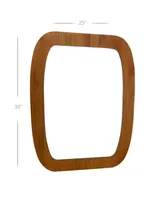 Rectangular Wood Mirror, 25" x 33"