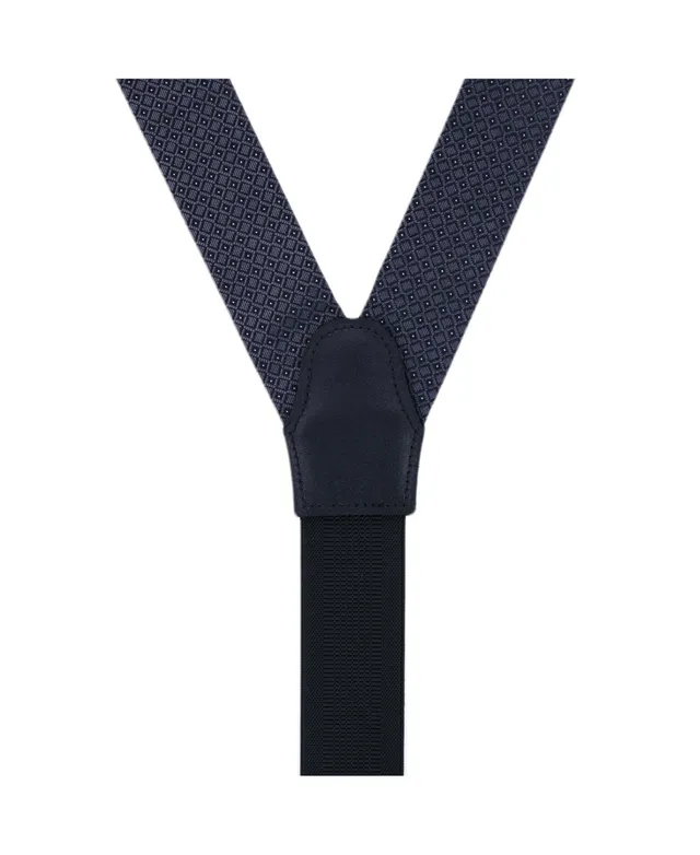 Trafalgar Men's Ward Diamond Tonal Neat Formal Silk Suspenders