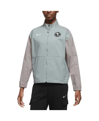 Women's Nike Gray Club America Team Anthem Raglan Full-Zip Jacket