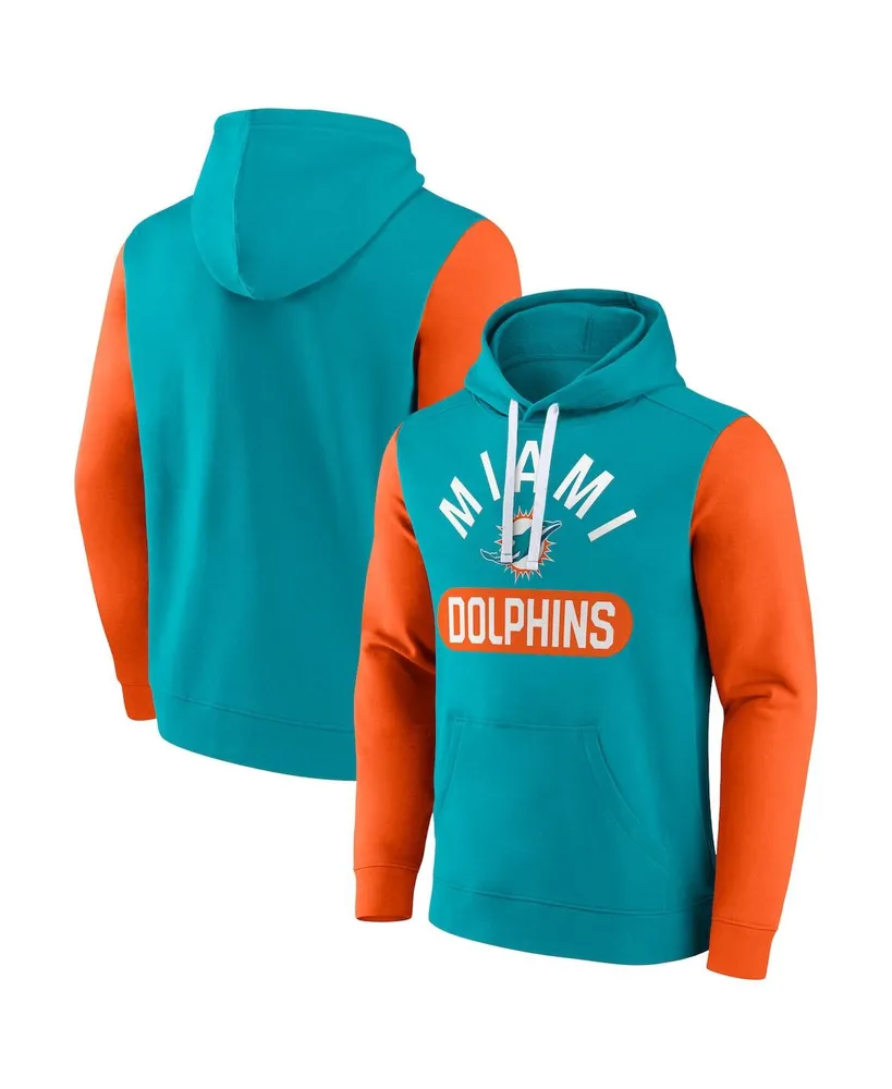 Miami Dolphins Men Fleece Zipper Collar Sweater Fanatics Size Large