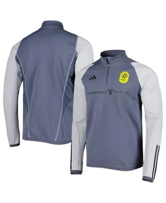 Men's adidas Gray Nashville Sc 2023 On-Field Aeroready Quarter-Zip Training Top