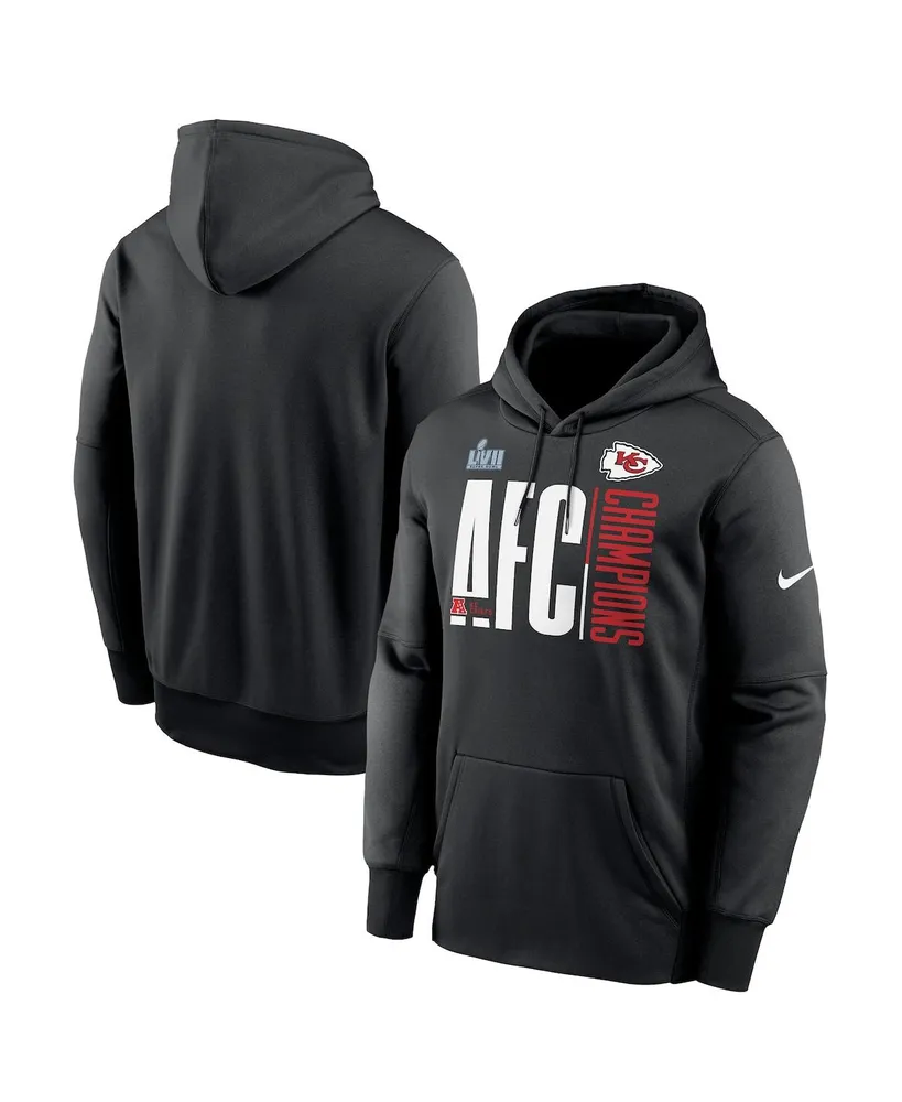 Men's Nike Black Kansas City Chiefs 2022 Afc Champions Iconic Therma Performance Pullover Hoodie