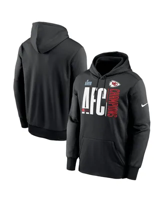 Men's Nike Black Kansas City Chiefs 2022 Afc Champions Iconic Therma Performance Pullover Hoodie