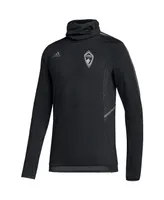 Men's adidas Black Colorado Rapids Cold.rdy Raglan Warmup Pullover Jacket