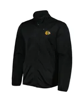 Men's G-iii Sports by Carl Banks Black Chicago Blackhawks Closer Transitional Full-Zip Jacket