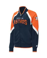 Women's Starter Navy Houston Astros Touchdown Raglan Full-Zip Track Jacket