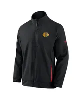 Men's Fanatics Black Chicago Blackhawks Authentic Pro Rink Coaches Full-Zip Jacket