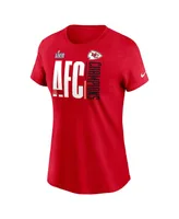 Women's Nike Red Kansas City Chiefs 2022 Afc Champions Iconic T-shirt