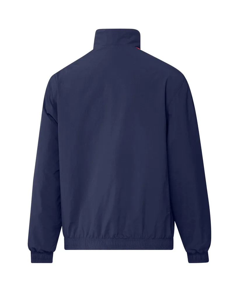 Men's adidas Navy and Light Blue Chicago Fire 2023 On-Field Anthem Full-Zip Reversible Team Jacket