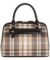 Giani Bernini Saffiano Plaid Dome Satchel, Created for Macy's