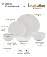 Inspiration by Denmark Round Coupe 42 Pc. Dinnerware Set, Service for 6