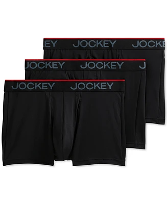 Jockey Men's 3-Pk. Chafe-Proof Pouch Microfiber Trunks