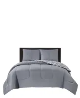 Keeco Carlisle 3 Piece Polyester Reversible Comforter Set