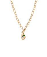 Ettika Rainbow 18K Gold Plated Nugget Toggle Necklace