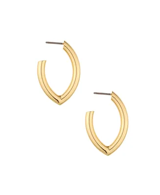 Ettika Mara Elongated 18K Gold Plated Hoop Earrings