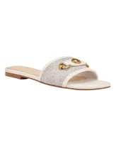 Guess Women's Hammi One Band with Logo and Hardware Flat Sandals