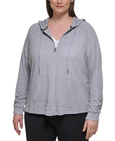 Calvin Klein Performance Ruched-Sleeve Zip Hoodie