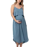 Ripe Maternity Maternity Nursing Slip Satin Dress