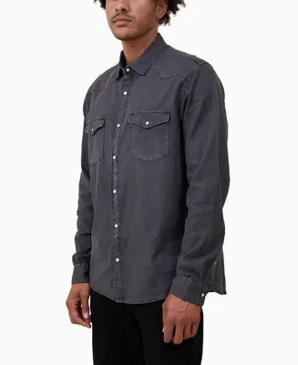 Cotton On Men's Dallas Long Sleeve Shirt