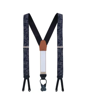 Trafalgar Men's Retro Pattern Constellations Limited Run Silk Suspenders