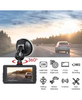 Dartwood Dash Cam with Fhd 1080P, 3" Lcd, 120° Wide Angle, Wdr, Night Vision (Not included Sd card)