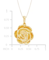 Rose 18" Pendant Necklace in 14k Gold