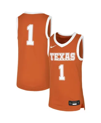Big Boys Nike #1 Orange Texas Longhorns Replica Team Basketball Jersey