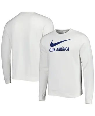 Men's Nike White Club America Lockup Club Pullover Sweatshirt