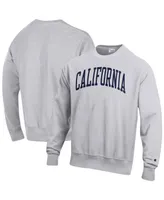 Men's Champion Heathered Gray Cal Bears Arch Reverse Weave Pullover Sweatshirt